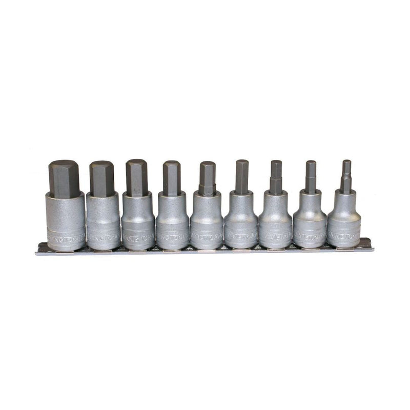 Teng Tools | Socket Clip Rail Set 1/2" Hex Bit 9Pc-Toolcraft