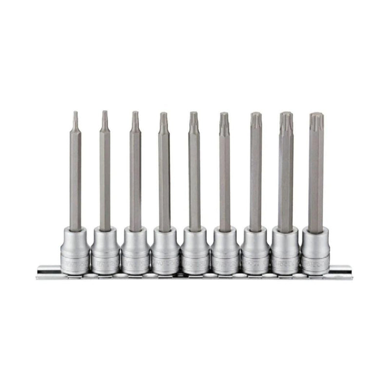 Teng Tools | Socket Clip Rail Set 3/8" Long TX Bit 9Pc-Toolcraft