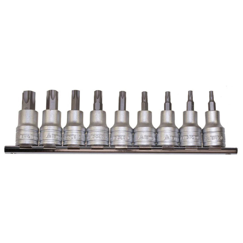 Teng Tools | Socket Clip Rail Set 3/8" TPX Bit 9Pc-Toolcraft