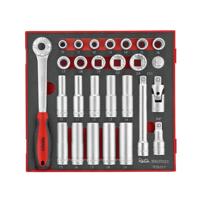 Teng Tools | Socket Set 1/2" 12Pt EVA 27Pc