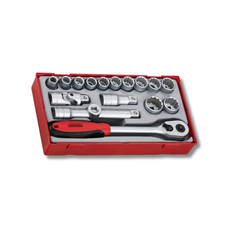 Teng Tools | Socket Set 1/2" 12Pt Tt1 17Pc-Toolcraft