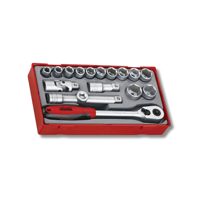 Teng Tools | Socket Set 1/2" 6Pt TT1 17Pc-Toolcraft