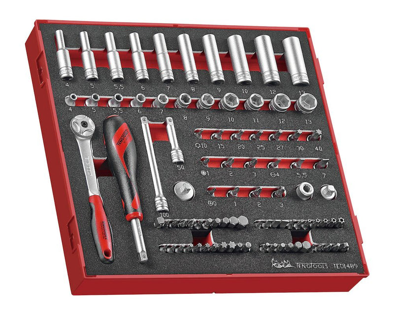 Teng Tools | Socket Set 1/4" 6Pt EVA Foam 89Pc-Toolcraft