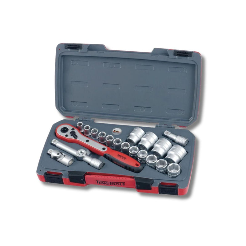 Teng Tools | Socket Set Mecca Pro 1/2" 6Pt 21Pc-Toolcraft