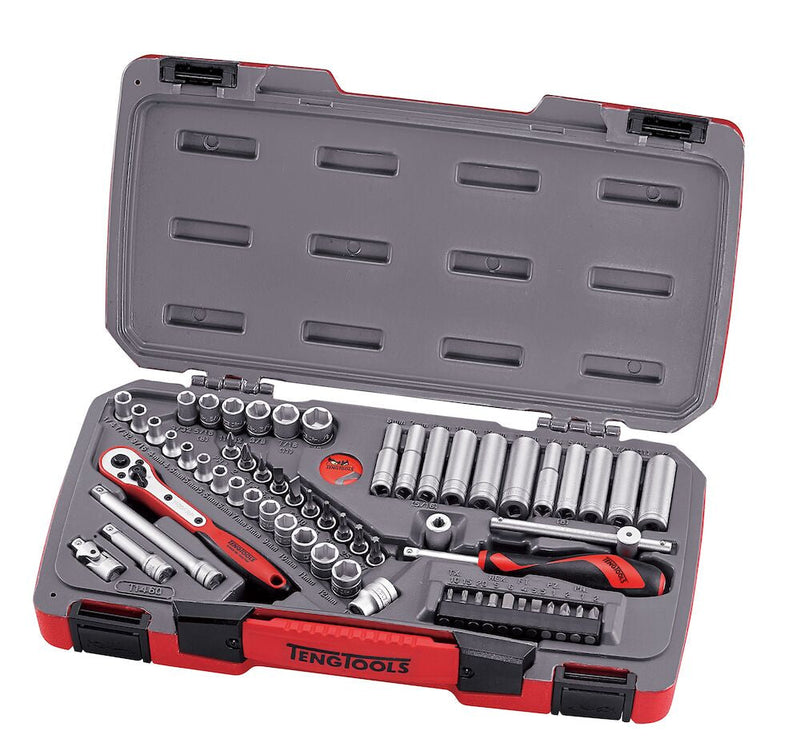 Teng Tools | Socket Set Mecca Pro 1/4" 6Pt 60Pc-Toolcraft