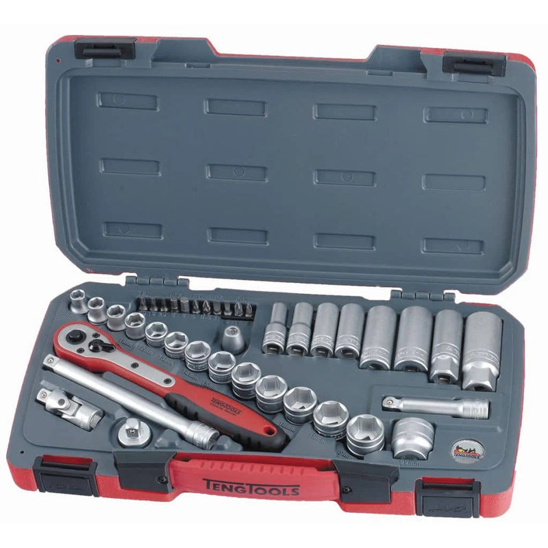 Teng Tools | Socket Set Mecca Pro 3/8" 6Pt 39Pc-Toolcraft