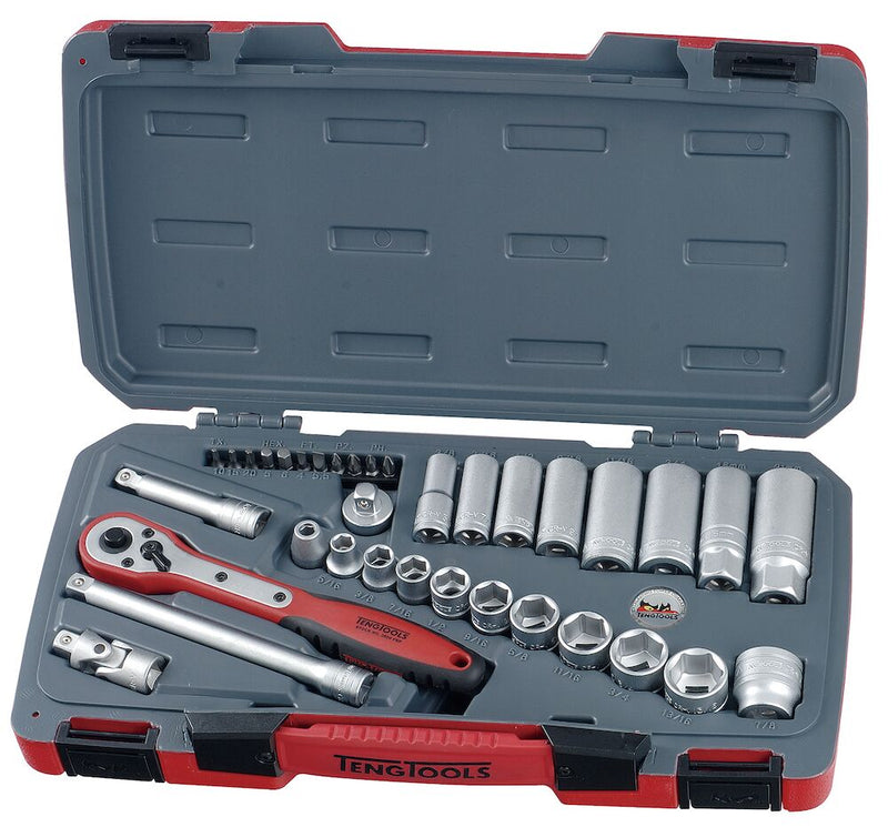 Teng Tools | Socket Set Mecca Pro 3/8" 6Pt AF 35Pc-Toolcraft