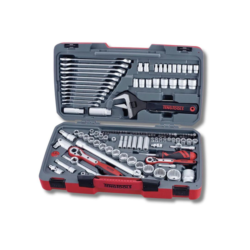 Teng Tools | Socket & Tool Set Mecca Pro 1/4" 3/8" & 1/2" mm/AF 127Pc-Toolcraft
