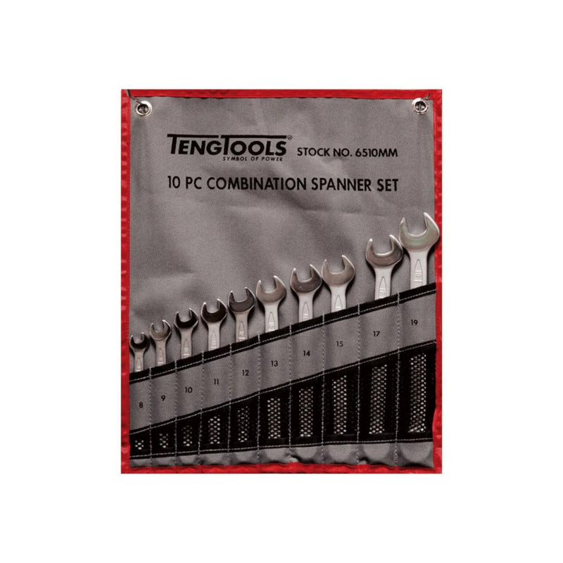 Teng Tools | Spanner Set Combination 8-19 mm Tool Roll 10Pc-Toolcraft