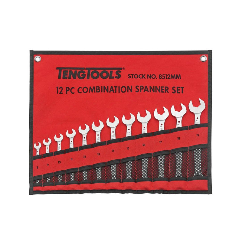 Teng Tools | Spanner Set Combination Anti-Slip Tool Roll 12Pc-Toolcraft