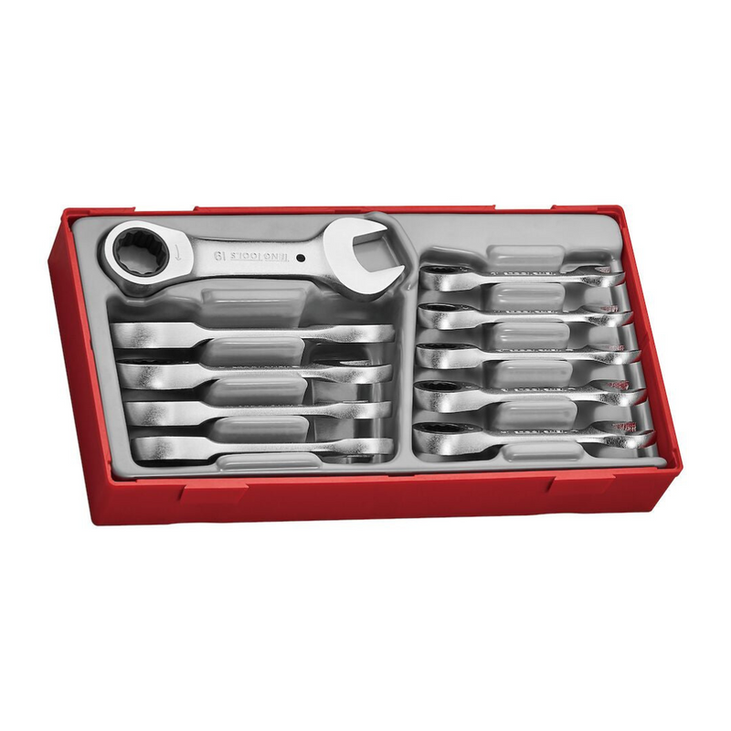 Teng Tools | Spanner Set Stubby Ratcheting Combination TT1 10Pc-Toolcraft