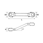 Teng Tools | Ratcheting Ring Spanner Set TT1 6 pc-Toolcraft