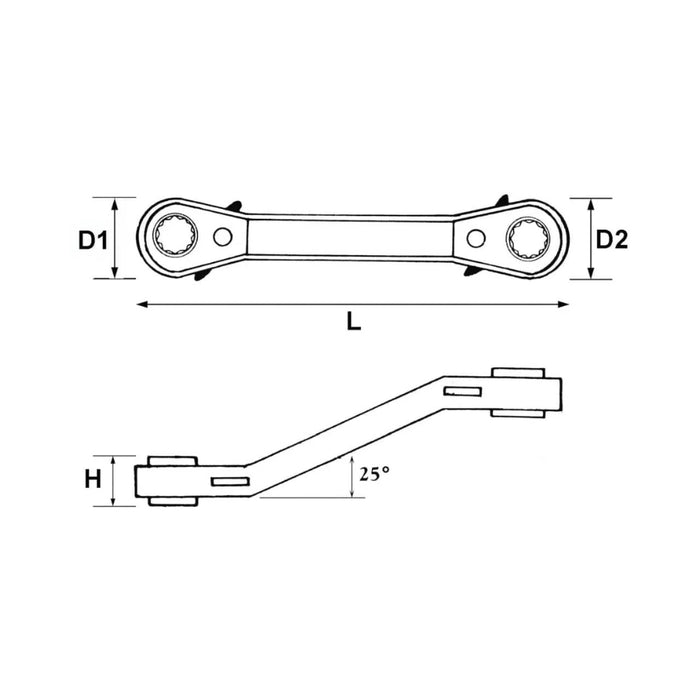Teng Tools | Ratcheting Ring Spanner Set TT1 6 pc