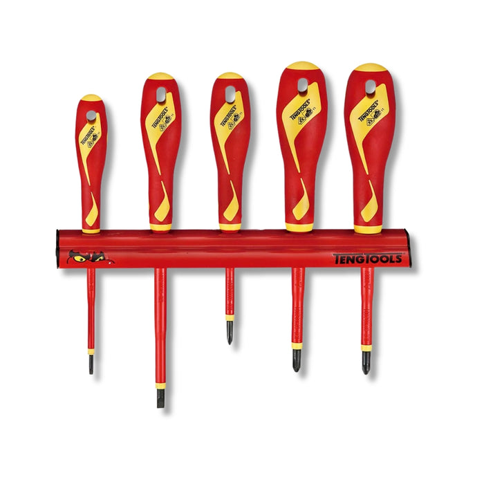 Teng Tools | Insulated Screwdriver Set Mixed Wall Rack 5 pc