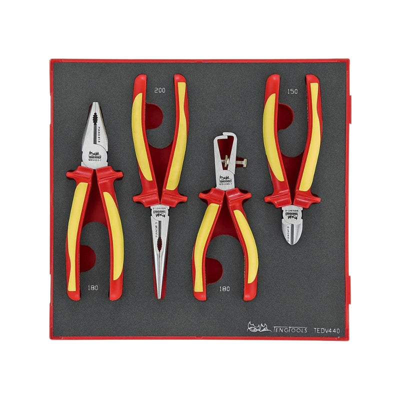 Teng Tools | Insulated Plier Set Foam2 4pc-Toolcraft