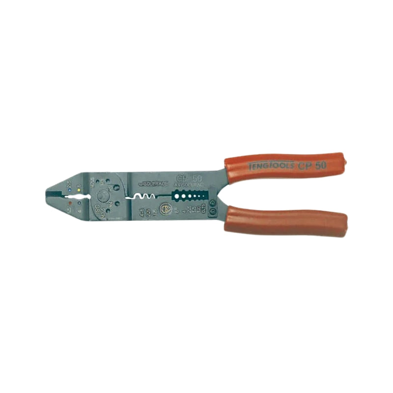 Teng Tools | Crimping Plier 9" Red Handle-Toolcraft
