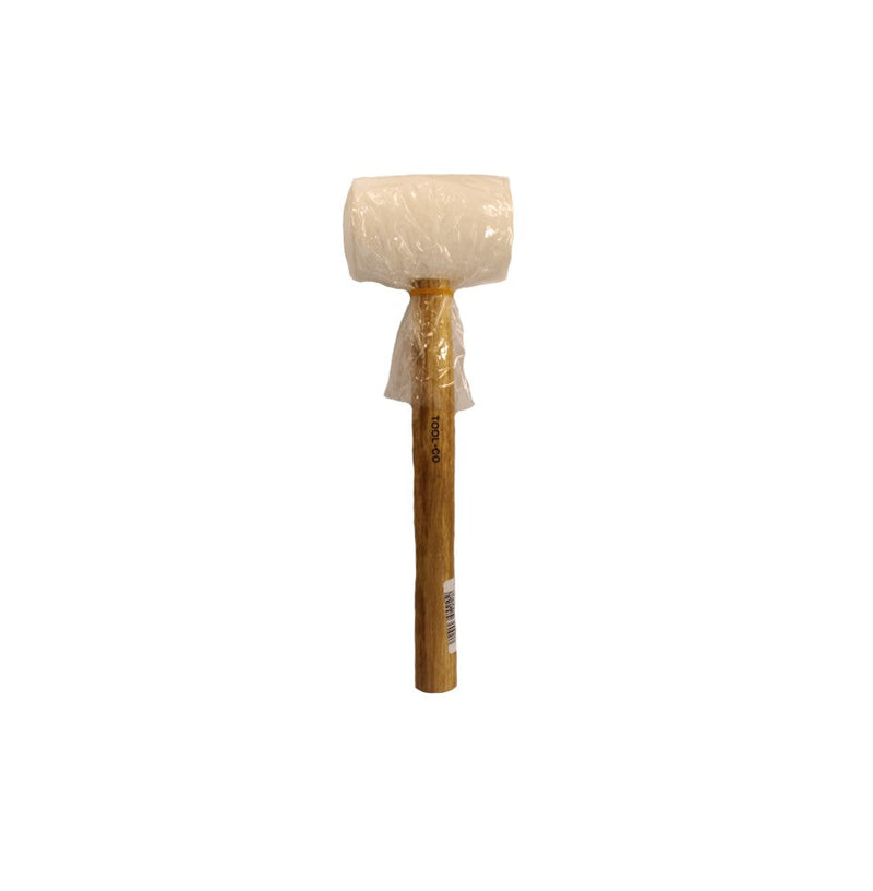 Tool-Co | Rubber Mallet White 340g Wooden Handle-Toolcraft