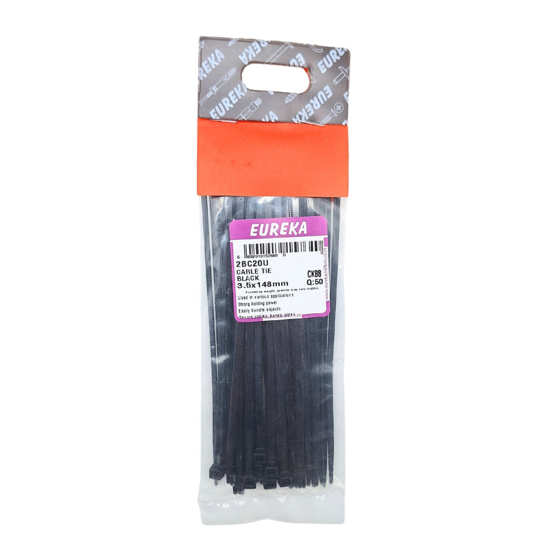 Toolcraft | Cable Tie Black 3.5 X 148mm-Toolcraft