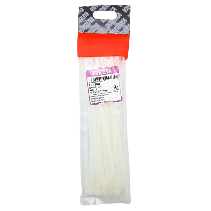 Toolcraft | Cable Tie White 4.7 X 198mm