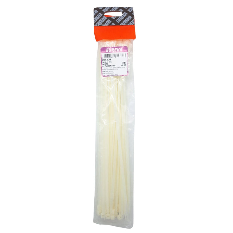 Toolcraft | Cable Tie White 4.7 X 305mm-Toolcraft