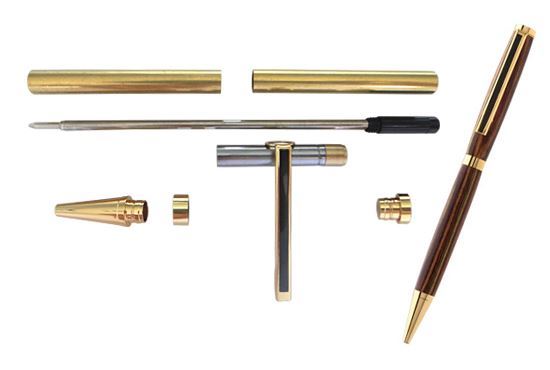 Toolcraft | Pen Kit Gold Slimline - Black Stripe-Toolcraft