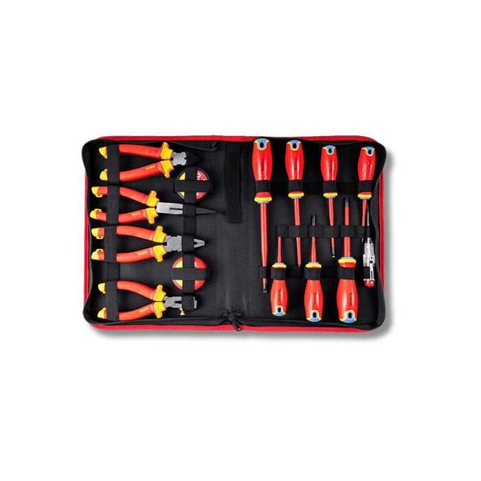 Tork Craft | 14Pc S/Driver (Ph/Sl) & Hand Tools Set Electricians Insulated Vde