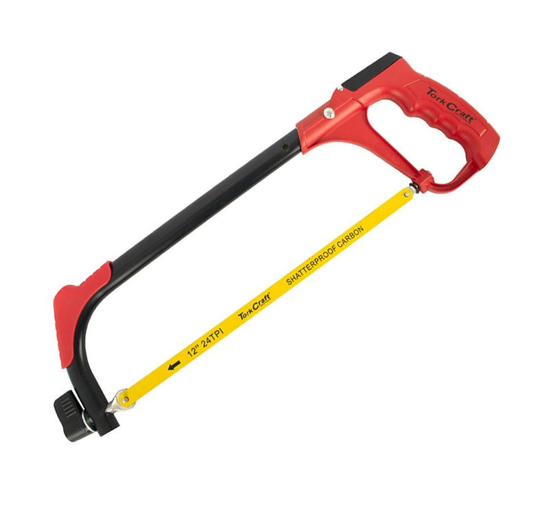 Tork Craft | Aluminium Alloy Hacksaw Frame 300mm c/w 1 + 3 Free Blades-Toolcraft