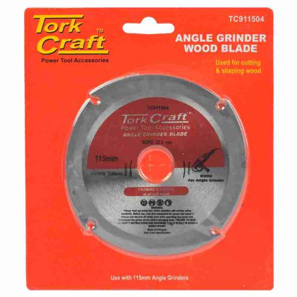 Tork Craft | Angle Grinder Blade, 4 Tooth, 115mm, for Wood - Toolcraft