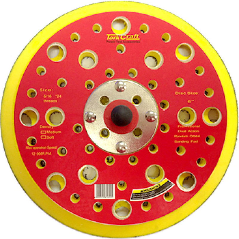 Tork Craft | Backing Pad 52 Holes 5/16" - 24UNF 150mm 6"-Toolcraft