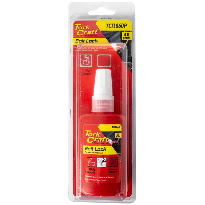 Tork Craft | Bolt Lock High Strength for Large Sized Threads - Red - 50g Carded-Toolcraft