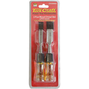Tork Craft | Chisels Wood 100mm Blade 12/19mm with PVC Handle 2Pc-Toolcraft