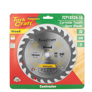 Tork Craft | Circular Saw Blade Contractor 185x24T 16mm TCT-Toolcraft