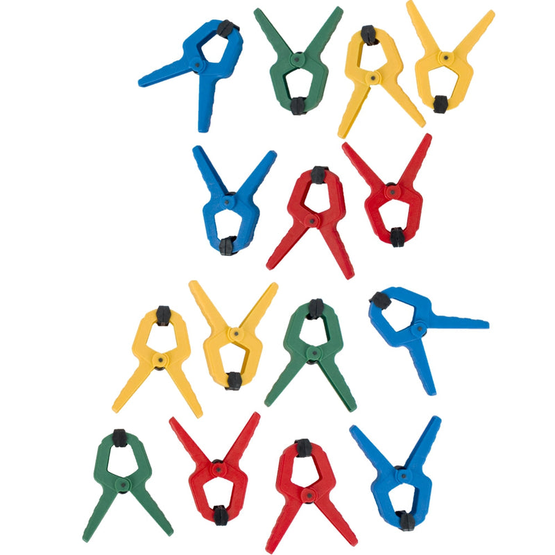 Tork Craft | Clamp Spring Nylon 25mm 15Pc Plastic Jar Various Colours-Toolcraft