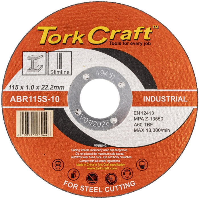 Tork Craft | Cutting Disc Industrial Metal 115x1.0x22.2 mm