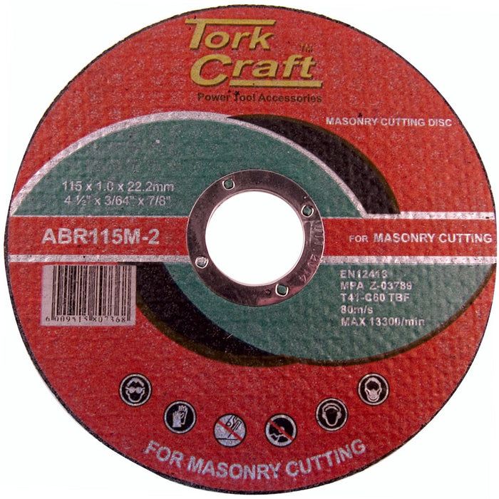 Tork Craft | Cutting Disc Masonry 115x1.0x22.22mm