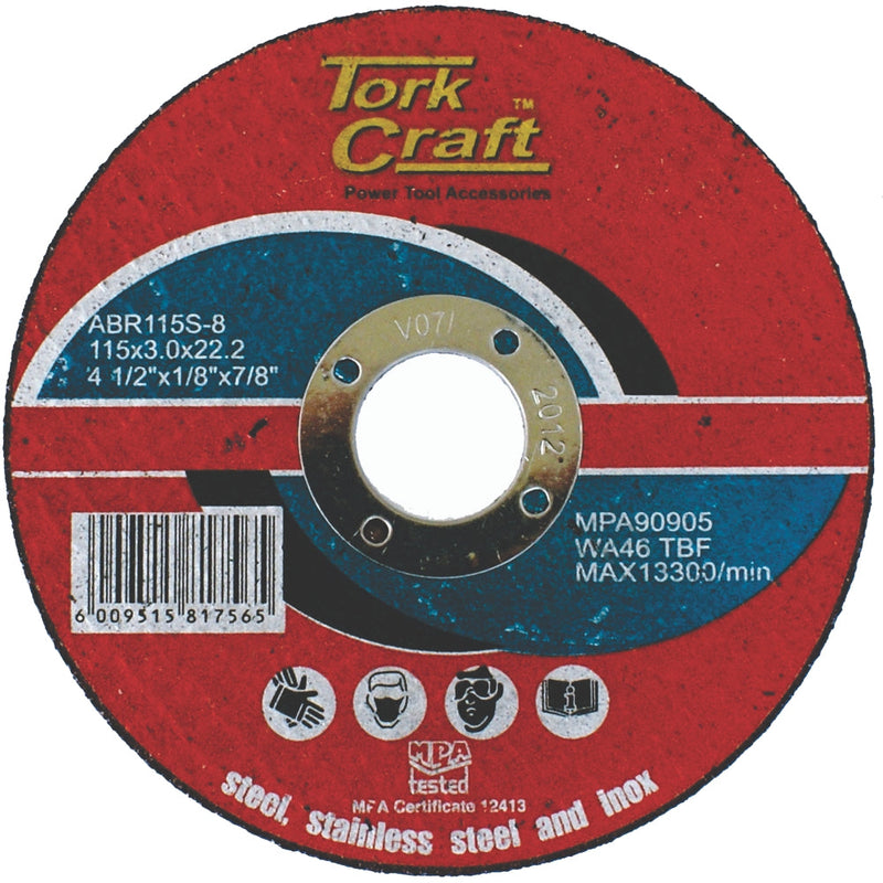 Tork Craft | Cutting Disc Metal & S/S 115x3.0x22.22mm-Toolcraft