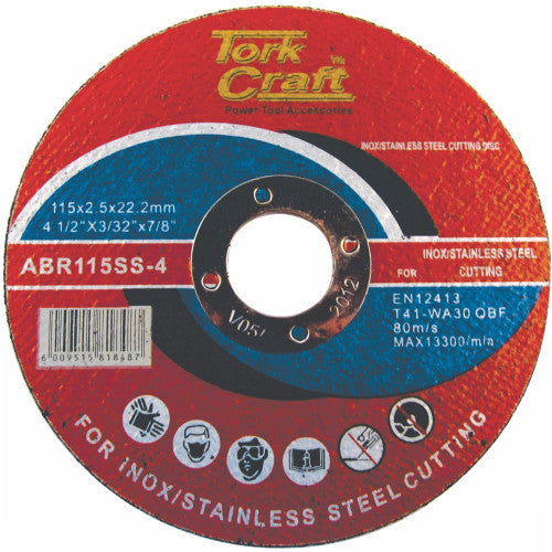 Tork Craft | Cutting Disc Stainless Steel 115x2.5x22.22mm-Toolcraft