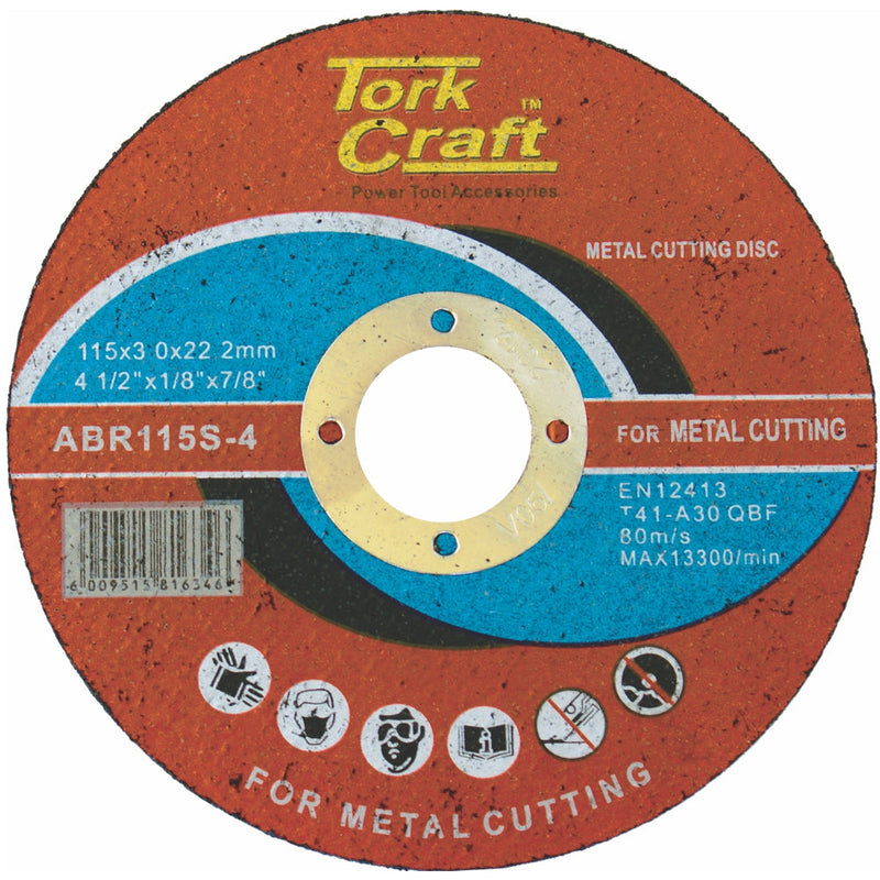 Tork Craft | Cutting Disc Steel & S/S 115X3.0X22.22 mm-Toolcraft
