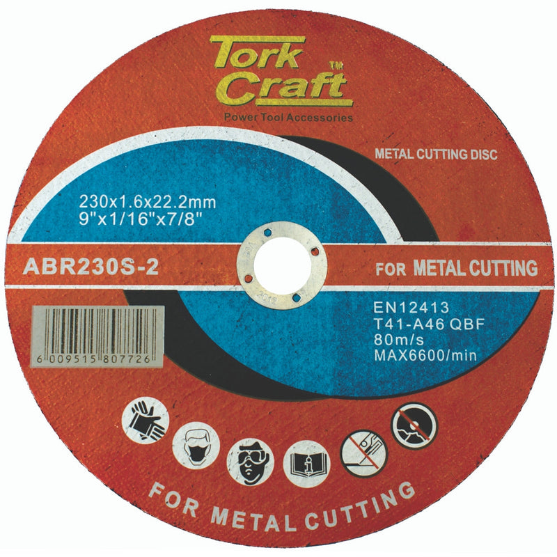 Tork Craft | Cutting Disc Steel & S/S 230X1.6X22.22mm-Toolcraft