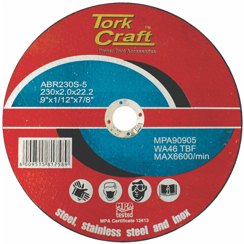 Tork Craft | Cutting Disc Steel & S/S 230X2.0X22.2mm-Toolcraft