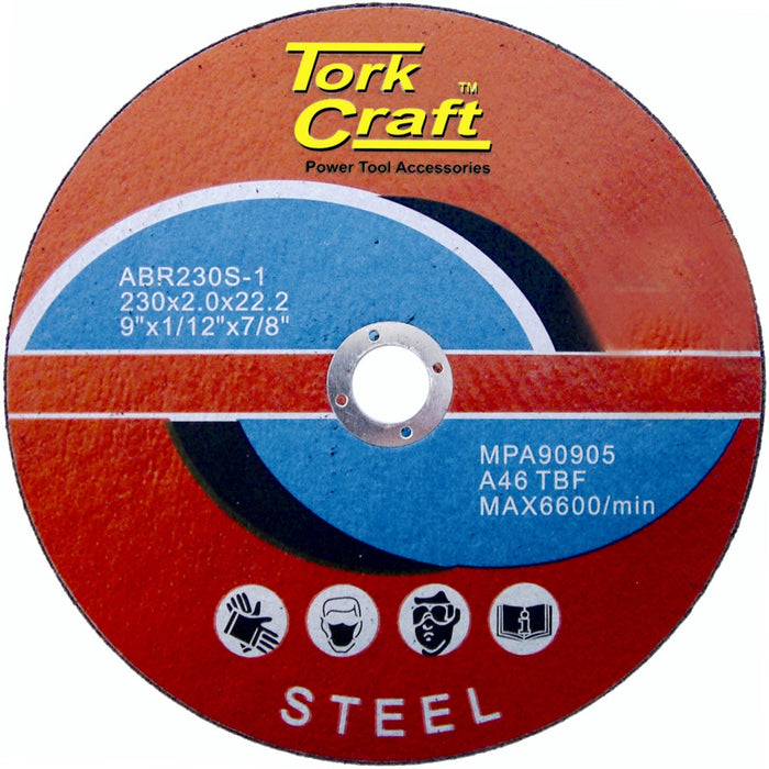 Tork Craft | Cutting Disc for Steel 230X2.0X22.22mm
