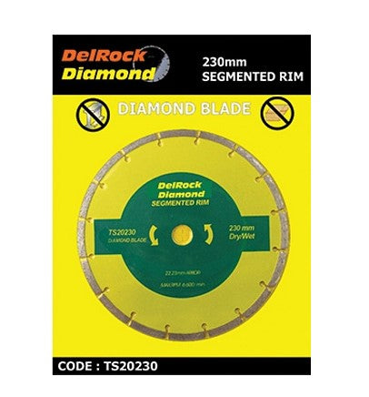 Tork Craft | Diamond Blade 230mm Segmented Delrock-Toolcraft
