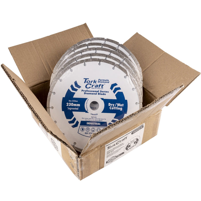 Tork Craft | Diamond Blade 230mm Segmented Professional 25Pc Bulk