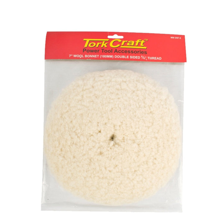 Tork Craft | Double Sided Wool Buff 7" 180mm with 5/8" Thread