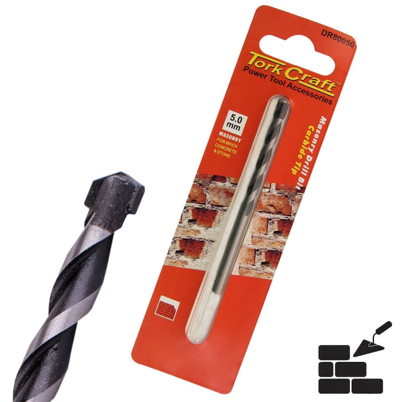 Tork Craft | Drill Bit Masonry/Concrete 5.0mm 1/Card-Toolcraft