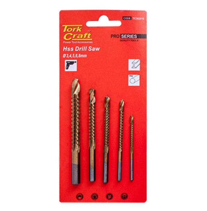 Tork Craft | Drill Saw Set HSS TiN Coated