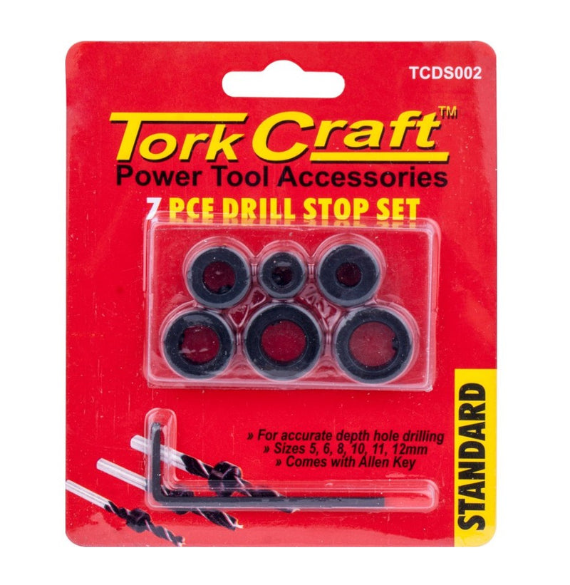 Tork Craft | Drill Stop Set c/w Allen Key 7Pc-Toolcraft