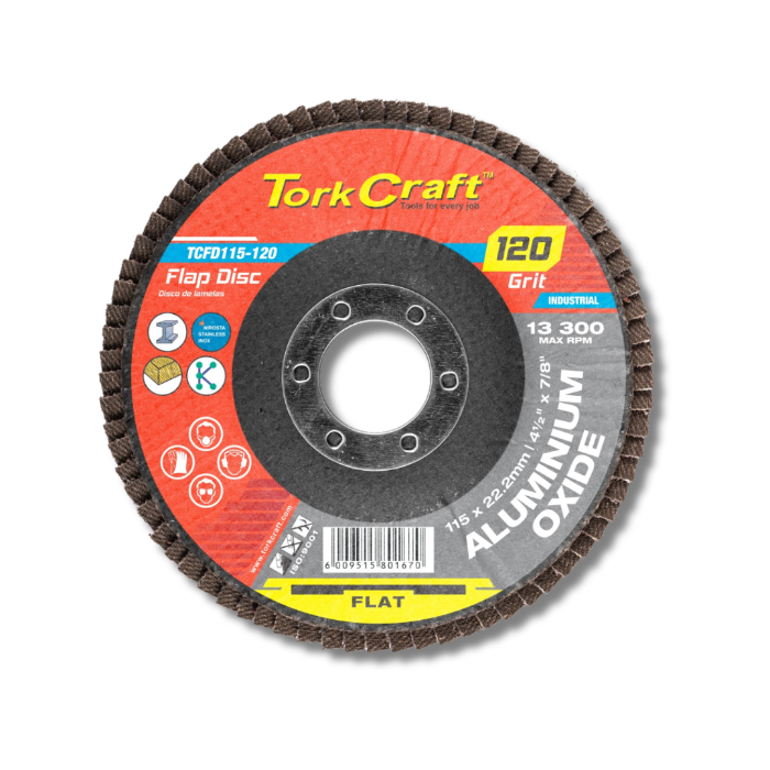 Tork Craft | Flap Sanding Disc 115mm 80G Angled | Toolcraft South