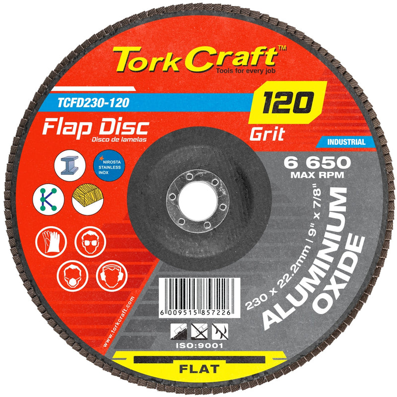 Tork Craft | Flap Sanding Disc 230mm 120G A/O-Toolcraft