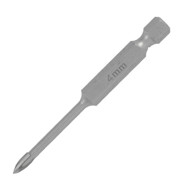 Tork Craft | Glass & Tile Drill 4mm 4 Flute w/Hex Shank Shank-Toolcraft